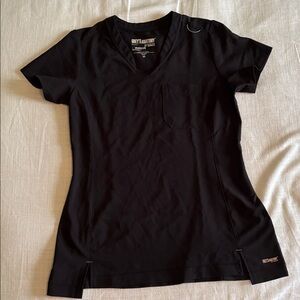 Grey's Anatomy Black V-Neck Scrub Top